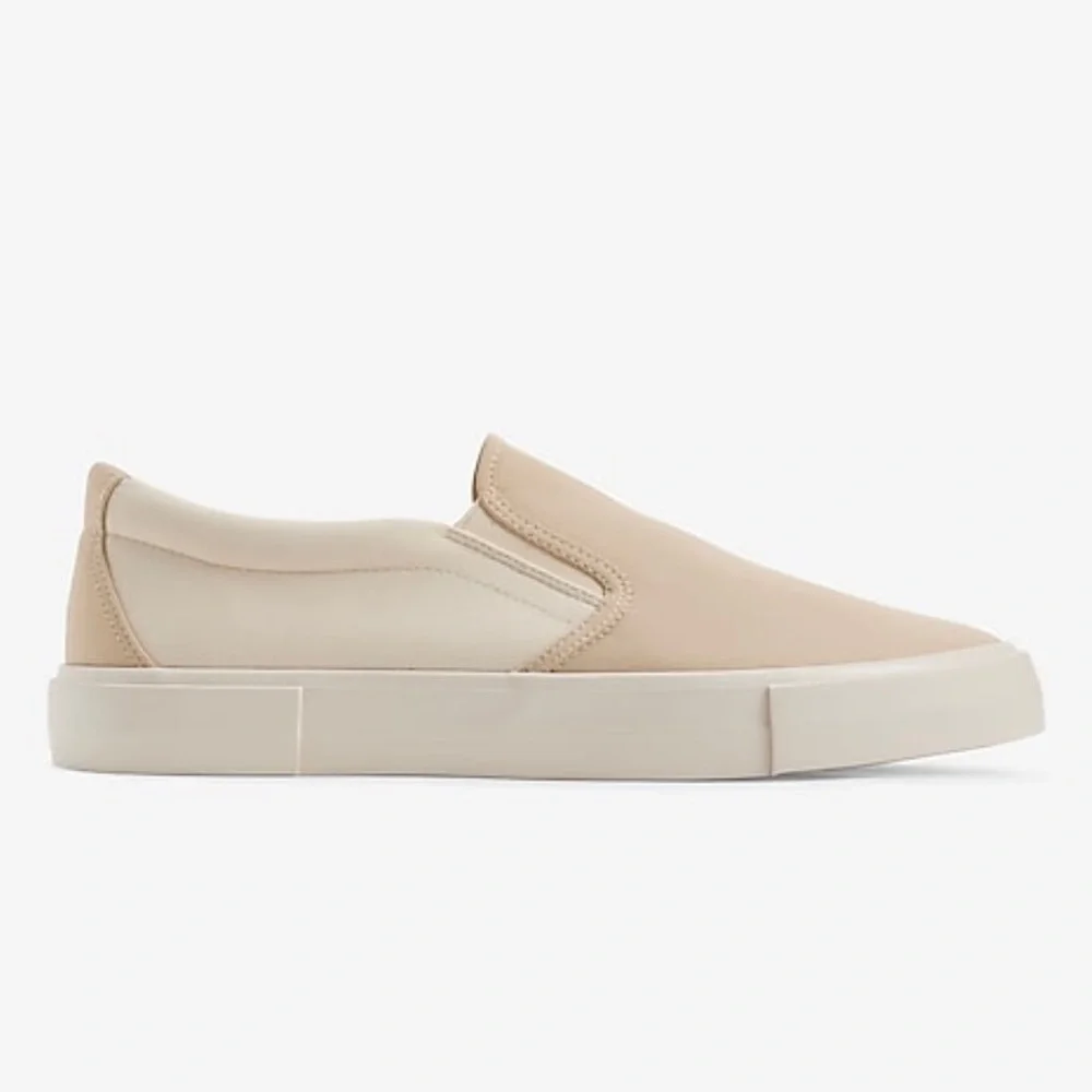 New express Two-Tone Canvas Slip-On Sneakers - Picture 3 of 4